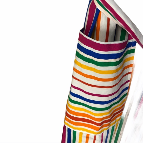 CHRISTOPHER JOHN ROGERS RAINBOW STRIPES DRESS SZ 6 - Picture 6 of 6